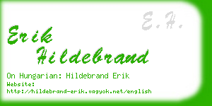 erik hildebrand business card